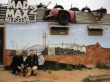 16.Linda, Dog and Adrian outside the Mad Max 2 Museum, Silverton New South Wales.jpg