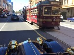 Cruising in Melbourne with a heritage tram