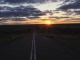 18.Sunset on the road looking west, Mundi Mundi Lookout near Silverton.jpg